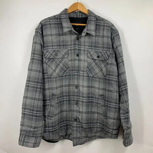 Rails Men's Worthing Button-up Lined Flannel Shirt Jacket in Grey Melange SZ XXL